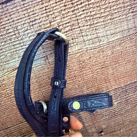 VTG Brahmin Cleo Melbourne Black Crocodile-Embossed Crossbody Bag - Picture 11 of 11